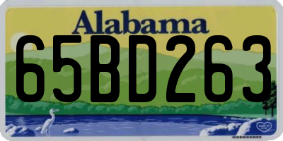 AL license plate 65BD263