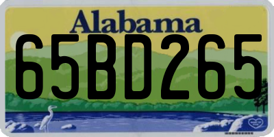 AL license plate 65BD265