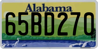 AL license plate 65BD270