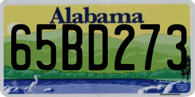 AL license plate 65BD273