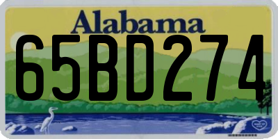 AL license plate 65BD274