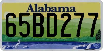 AL license plate 65BD277