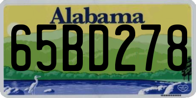 AL license plate 65BD278