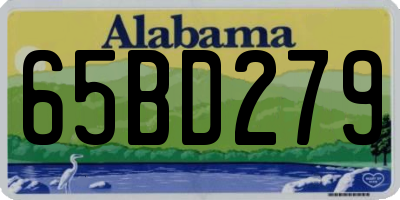 AL license plate 65BD279