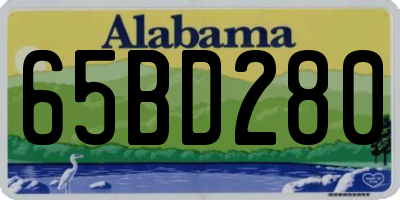 AL license plate 65BD280