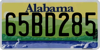 AL license plate 65BD285