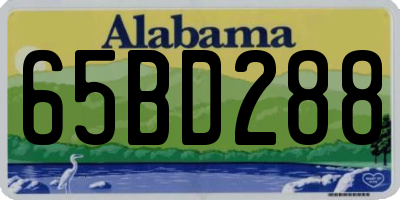 AL license plate 65BD288