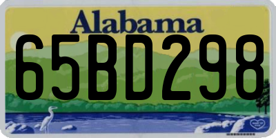 AL license plate 65BD298