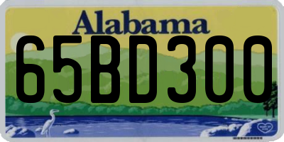 AL license plate 65BD300