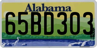 AL license plate 65BD303