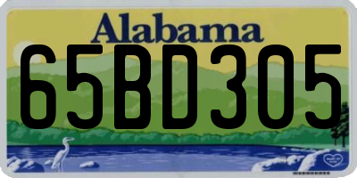 AL license plate 65BD305