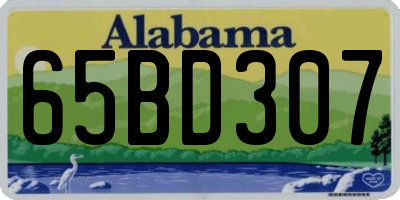 AL license plate 65BD307
