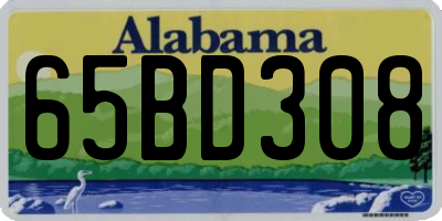 AL license plate 65BD308