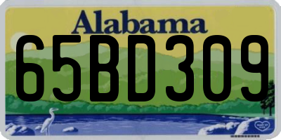 AL license plate 65BD309