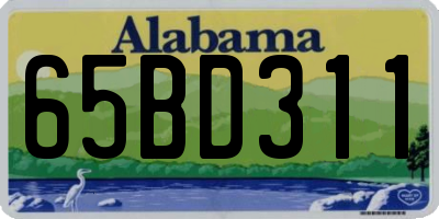AL license plate 65BD311
