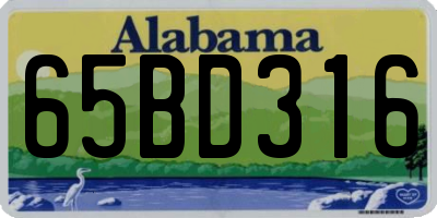 AL license plate 65BD316
