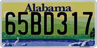AL license plate 65BD317