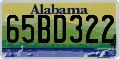 AL license plate 65BD322