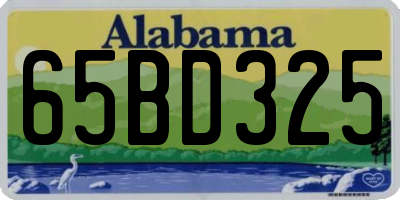 AL license plate 65BD325