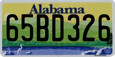 AL license plate 65BD326