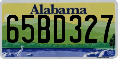 AL license plate 65BD327