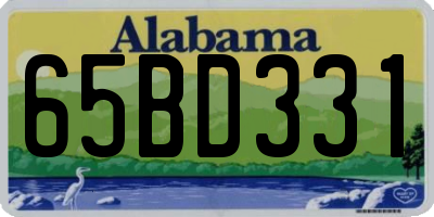 AL license plate 65BD331