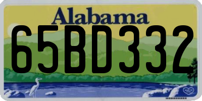 AL license plate 65BD332