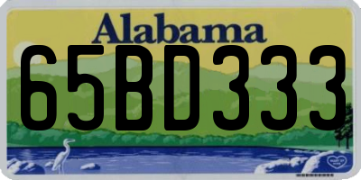 AL license plate 65BD333
