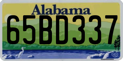 AL license plate 65BD337