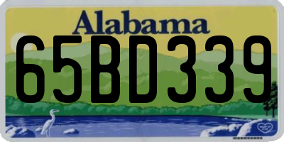 AL license plate 65BD339