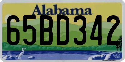 AL license plate 65BD342