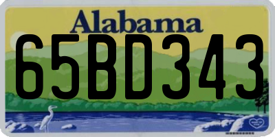 AL license plate 65BD343