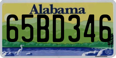AL license plate 65BD346