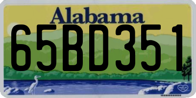 AL license plate 65BD351