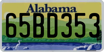 AL license plate 65BD353