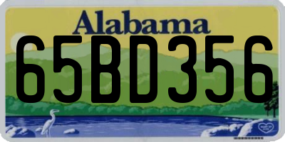 AL license plate 65BD356