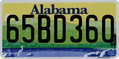 AL license plate 65BD360