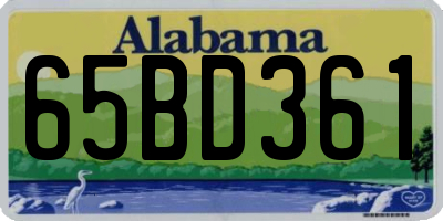 AL license plate 65BD361