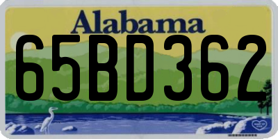 AL license plate 65BD362