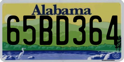 AL license plate 65BD364