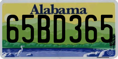 AL license plate 65BD365
