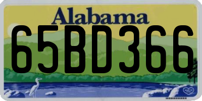 AL license plate 65BD366