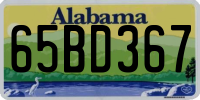 AL license plate 65BD367