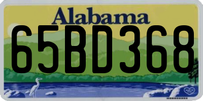 AL license plate 65BD368