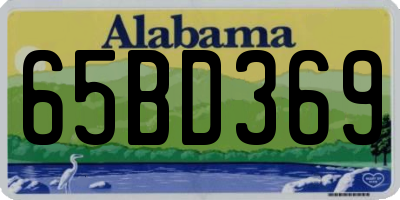 AL license plate 65BD369