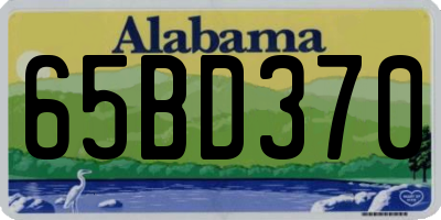 AL license plate 65BD370