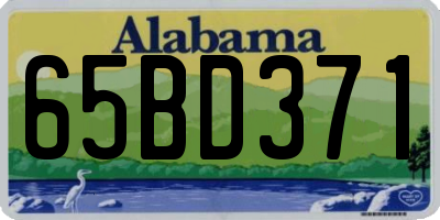 AL license plate 65BD371