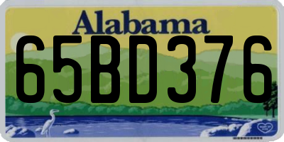 AL license plate 65BD376
