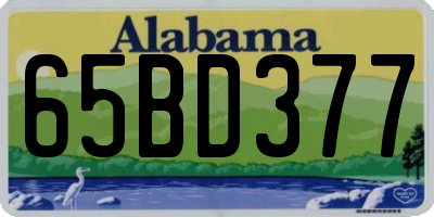 AL license plate 65BD377