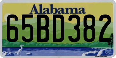 AL license plate 65BD382